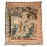 A Franco-Flemish woven wool figural tapestry