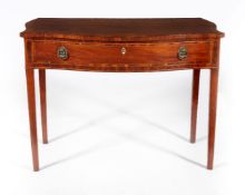 A George lll mahogany and crossbanded serpentine side table