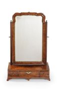 A George II walnut dressing mirror