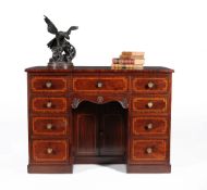 A Regency mahogany kneehole writing desk