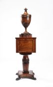 A Regency mahogany pedestal cellarette