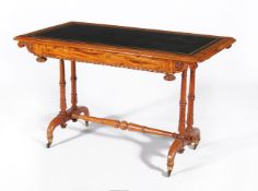 A William IV satinwood writing table