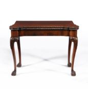 A George II mahogany concertina action card table