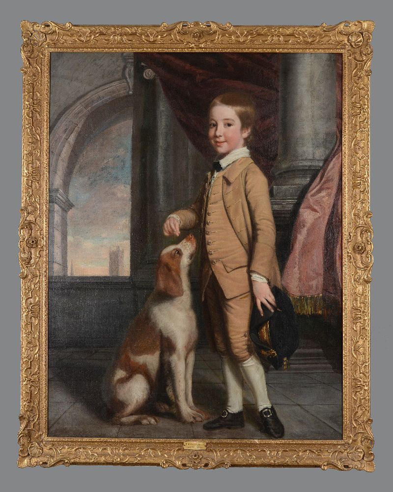 English School (18th century)Portrait of the young Thomas Tyndall (1764-1804), training his spaniel - Image 2 of 3