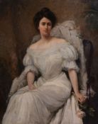 William Gibbs MacKenzie (British 1857-1924)Portrait of Miss Mary McKean (later Mrs Scott) of Lismall