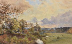 William Henry Millais (British 1828-1899), River Wey, Millbridge