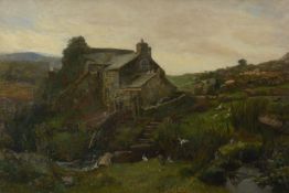 John William Buxton Knight (British 1843-1908)A watermill in a landscape