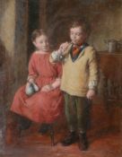 Attributed to William Hemsley (British 1817-1906)Blowing bubbles