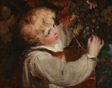 Follower of William Hamilton (British 1751-1801)A portrait of a boy picking grapes; a portrait of a