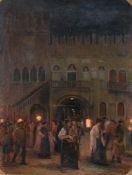 Continental School (19th century)The festival of lanterns, Florence