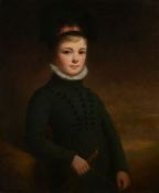 Follower of Henry Raeburn (British 1756-1823)Portrait of a young boy holding a riding crop in the la