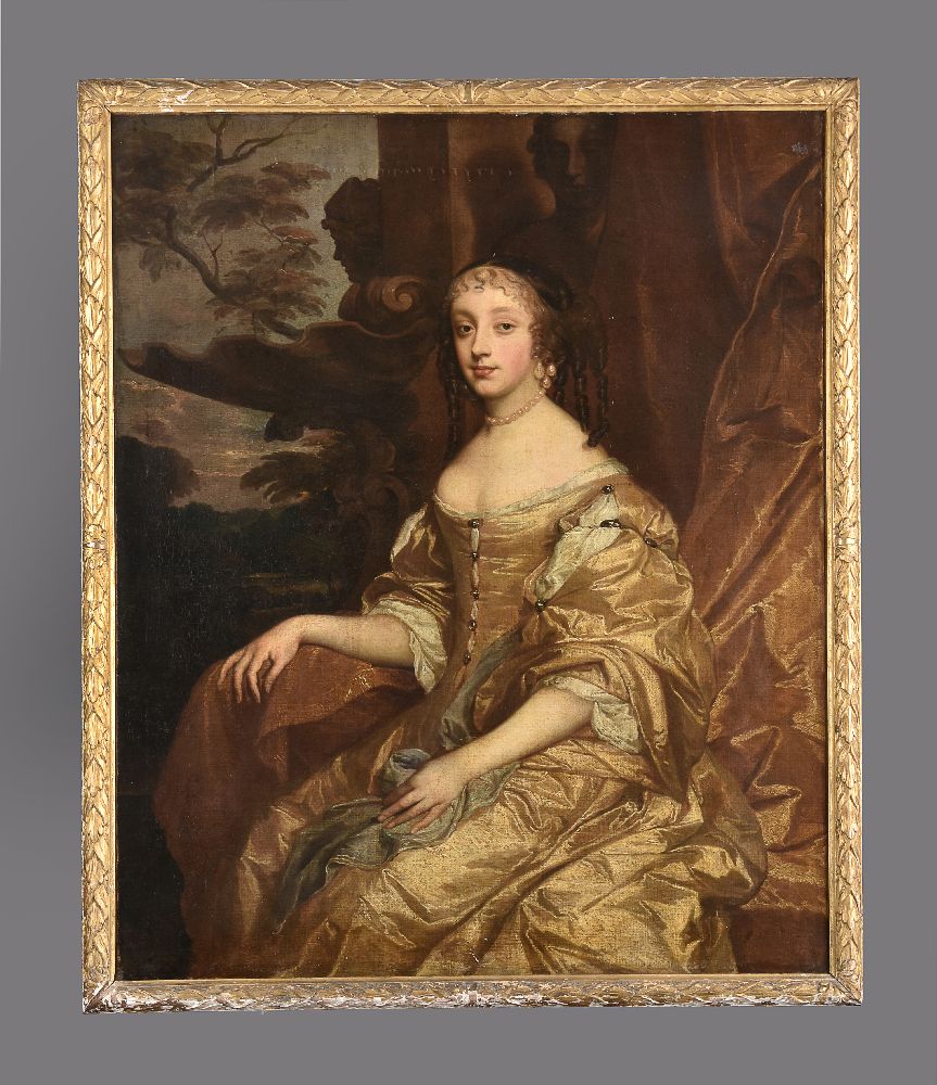 Studio of Sir Peter Lely (British 1618-1680)Portrait of Princess Henrietta Anne Stuart, Duchesse d'O - Image 2 of 3