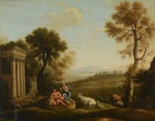 Follower of Claude Lorrain (French 1600-1682)Mercury Playing the Flute to Lull the Shepherd Argus