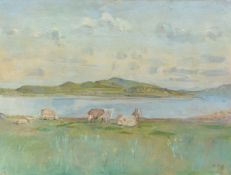 λ Rodney Joseph Burn (British 1899-1984)Cows watering at the Loch