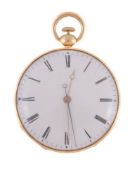 Ingold,Gold open face quarter repeater pocket watch with dead beat seconds