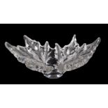 Lalique, Cristal Lalique, Champs Élysées, a clear and frosted glass bowl, engraved mark, 19cm