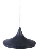 Tom Dixon, Beat, a light pendant, model BLA01EU, in the black and brass colourway, with ceiling