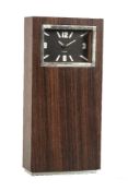 ϒ David Linley, a walnut, rosewood and chromium plated timepiece, early 21st century