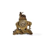 A French ormolu mantel clock in Orientalist taste, first half 19th century, the eight-day bell