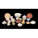 A mixed assortment of Wedgwood and other ceramics, mostly early 19th century, including