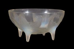 Lalique, René Lalique, Lys, an opalescent glass bowl, designed 1924, wheel engraved mark, no. 382,