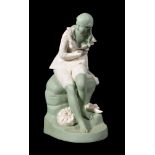 A Minton celadon-tinted parian figure of Dorothea after John Bell, circa 1850, impressed MINTON,