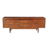 ϒ Robert Heritage for Archie Shine, a rosewood sideboard, circa 1970, 77cm high, 213cm wide, 51cm