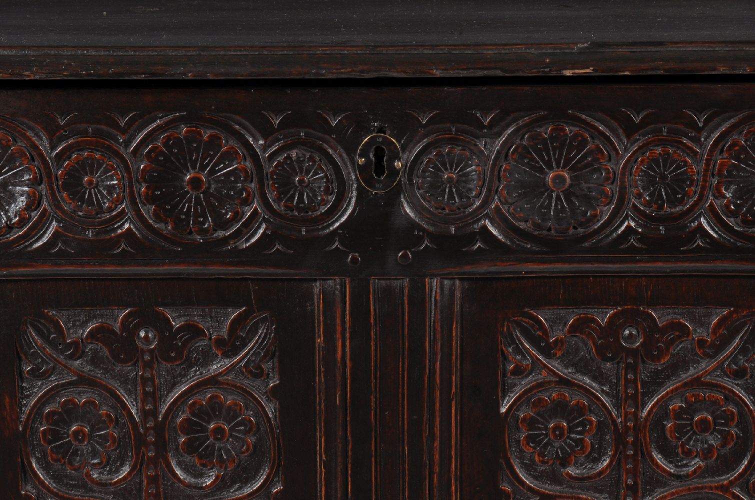 A Charles II oak coffer - Image 2 of 2