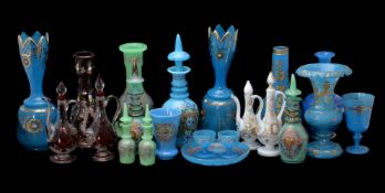 A quantity of Bohemian, Beykoz, and other glassware