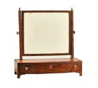 A late George III mahogany platform dressing mirror