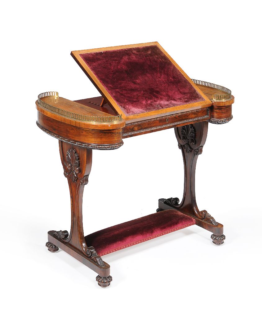 ϒ A William IV rosewood side table - Image 2 of 4