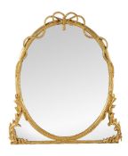 A Victorian giltwood and composition overmantel mirror