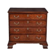 A George III mahogany dressing chest of drawers