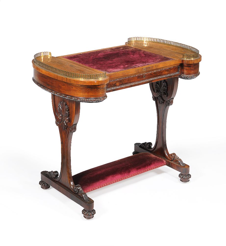 ϒ A William IV rosewood side table