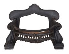 A rare Coalbrookdale cast iron firegrate in Rococo Revival style