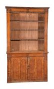 A Gothic Revival ash bookcase cabinet