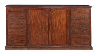 A George IV mahogany press cabinet or dwarf compactum