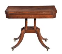 ϒ A George IV rosewood and crossbanded card table