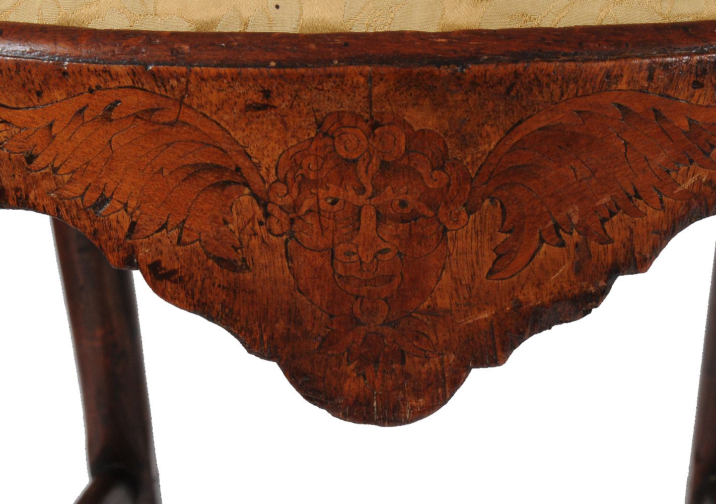 A pair of Dutch walnut and marquetry inlaid side chairs - Image 6 of 7