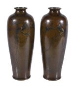 Nogawa Company: A Pair of Japanese Bronze Vases