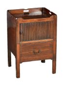 A George III mahogany bedside night commode