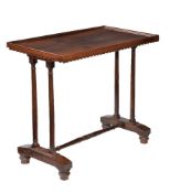 ϒ An early Victorian rosewood side or silver table