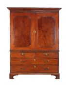 A George III mahogany linen press