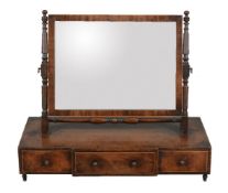 A Regency mahogany platform dressing mirror