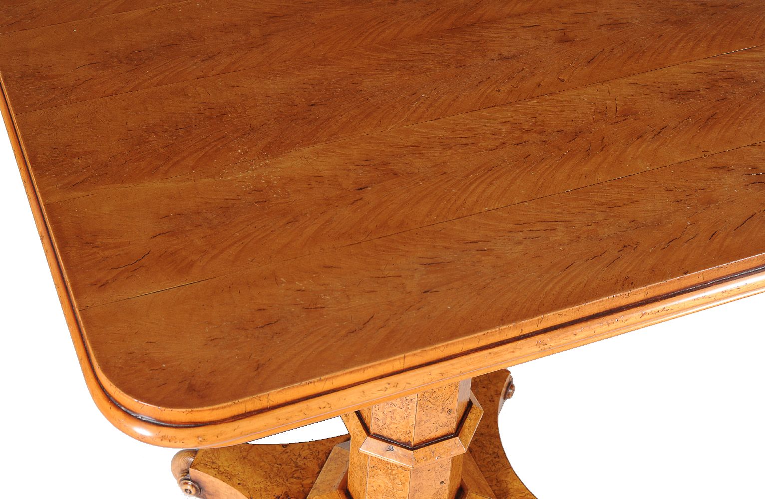 A pollard ash and birch occasional table in William IV style - Image 3 of 3