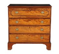 A mahogany secretaire chest