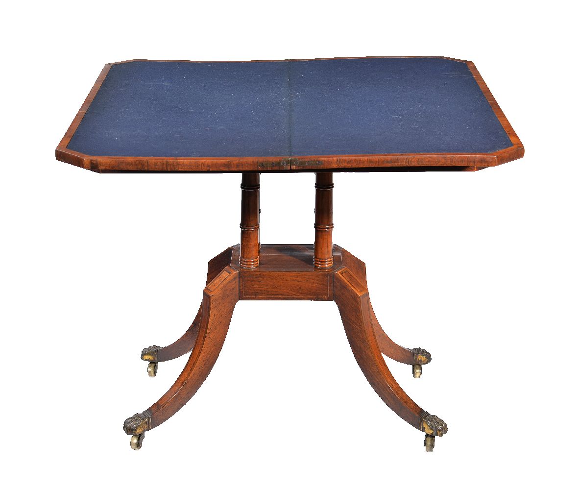 ϒ A George IV rosewood and crossbanded card table - Image 2 of 2
