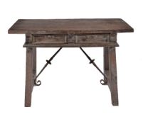 A hardwood occasional table in Iberian 17th century style