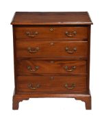 A mahogany chest of drawers