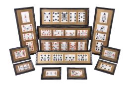 A mid-Victorian hand decorated transformation part pack of playing cards